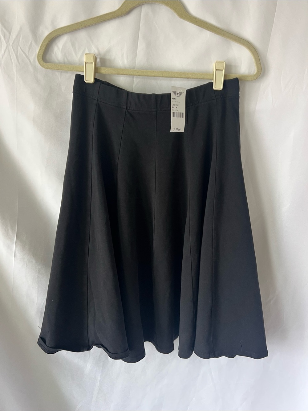 NWT Women’s HARD TAIL Black* Fit & Flare Midi Skirt